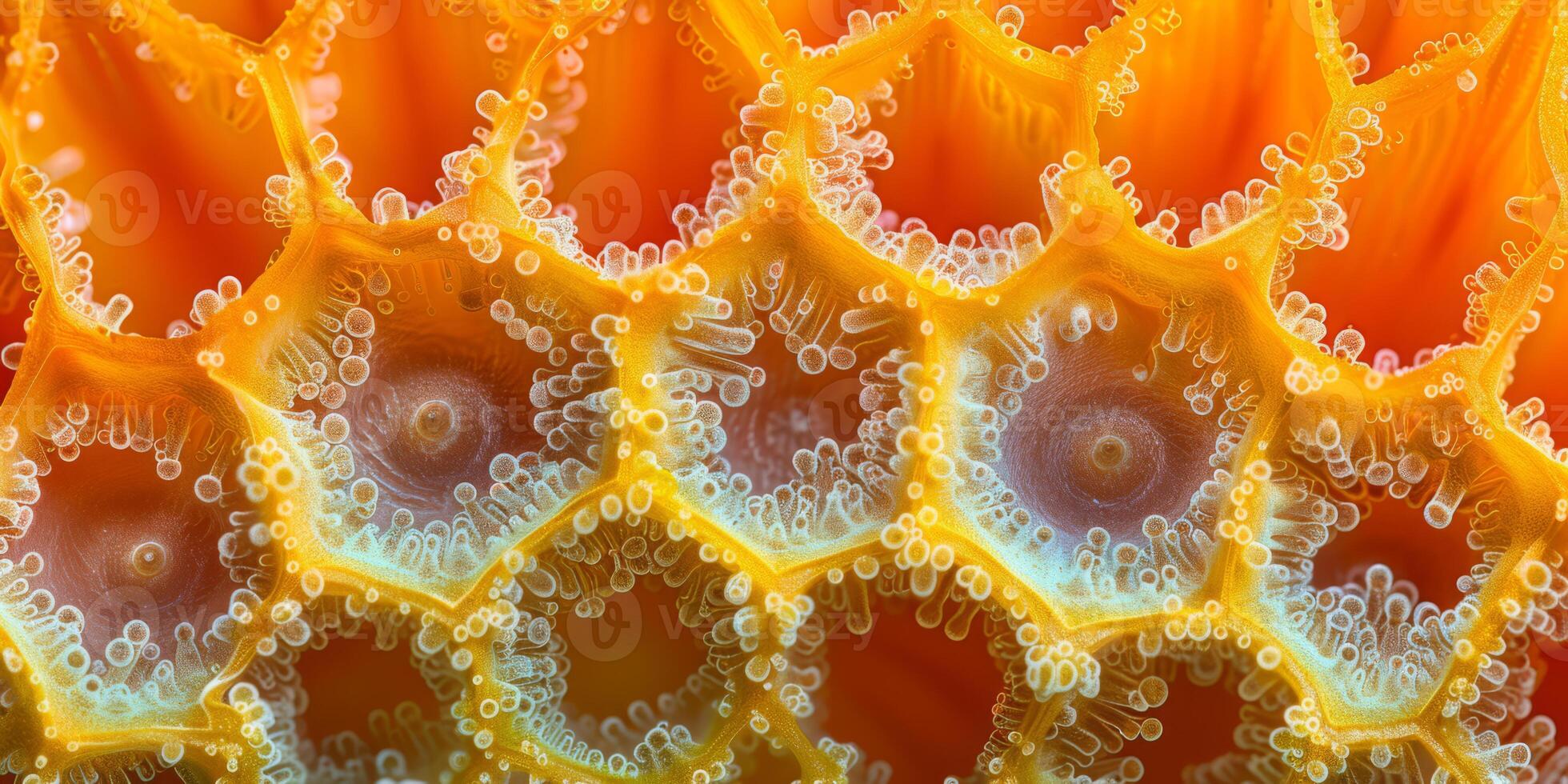 ai gegenereerd levendig oranje zee koraal onderwater- macro fotografie foto