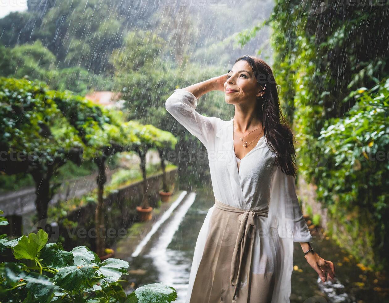 ai gegenereerd mooi elegant vrouw foto