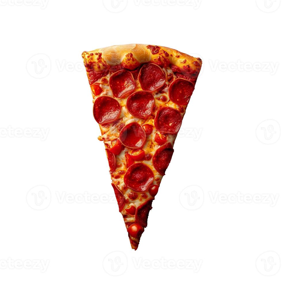 plak van peperoni pizza foto