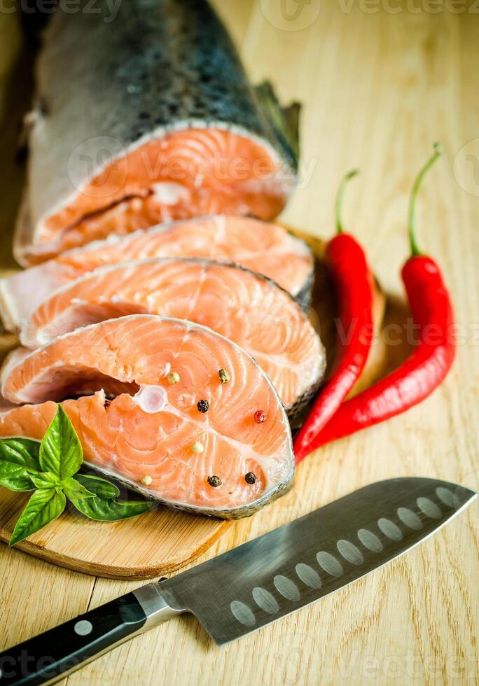 vers Zalm steaks foto