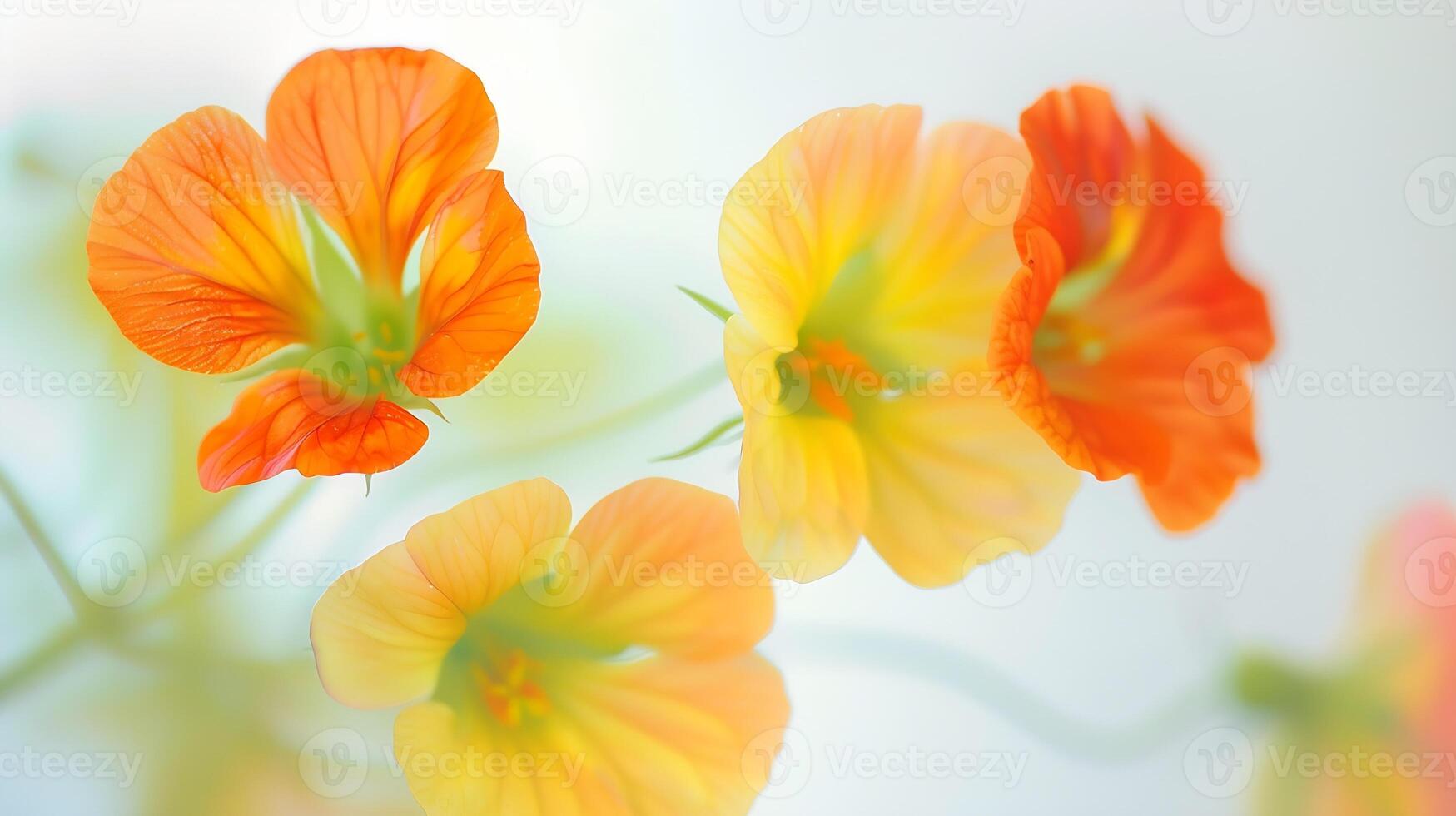 kleurrijk bloem vervaagt schilderachtig effect van Oostindische kers, foto