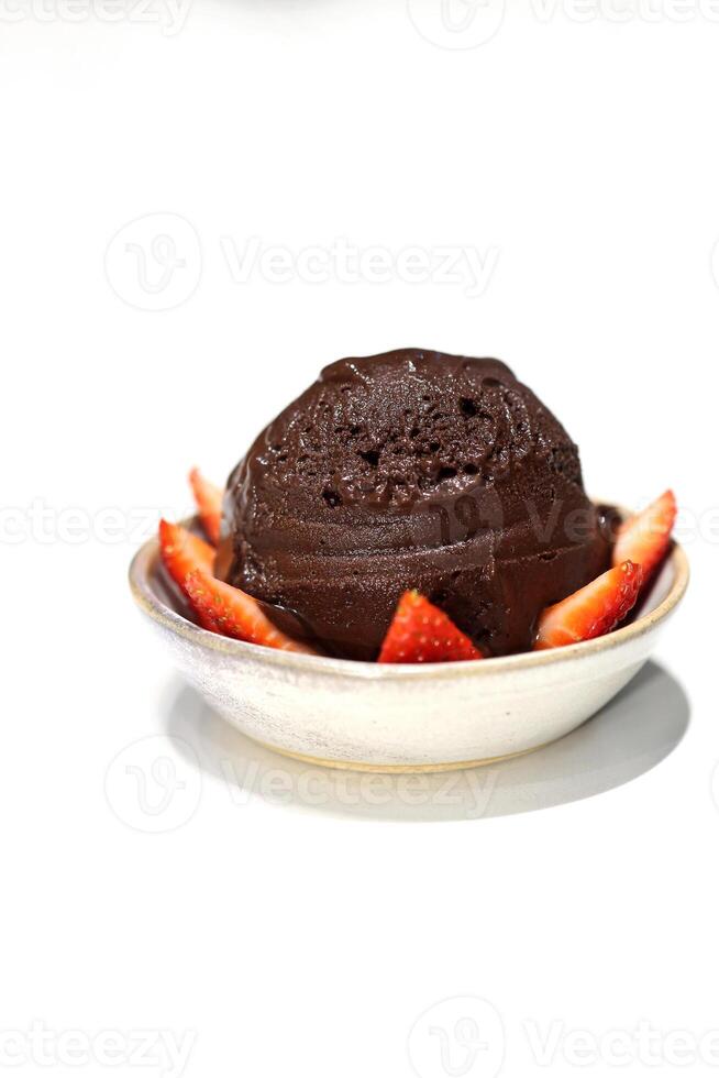 chocola sorbet met 81 procent cacao foto