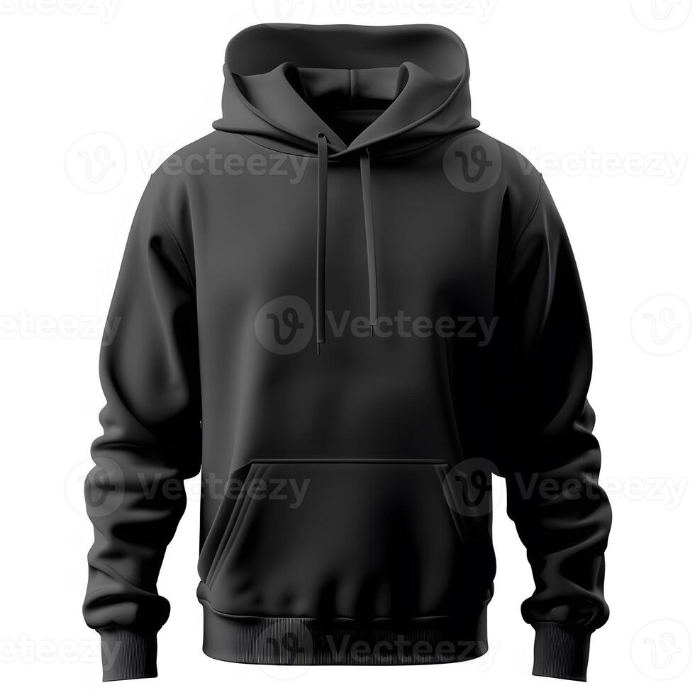 hoody voor ontwerp mockup voor afdrukken, geïsoleerd Aan wit achtergrond foto