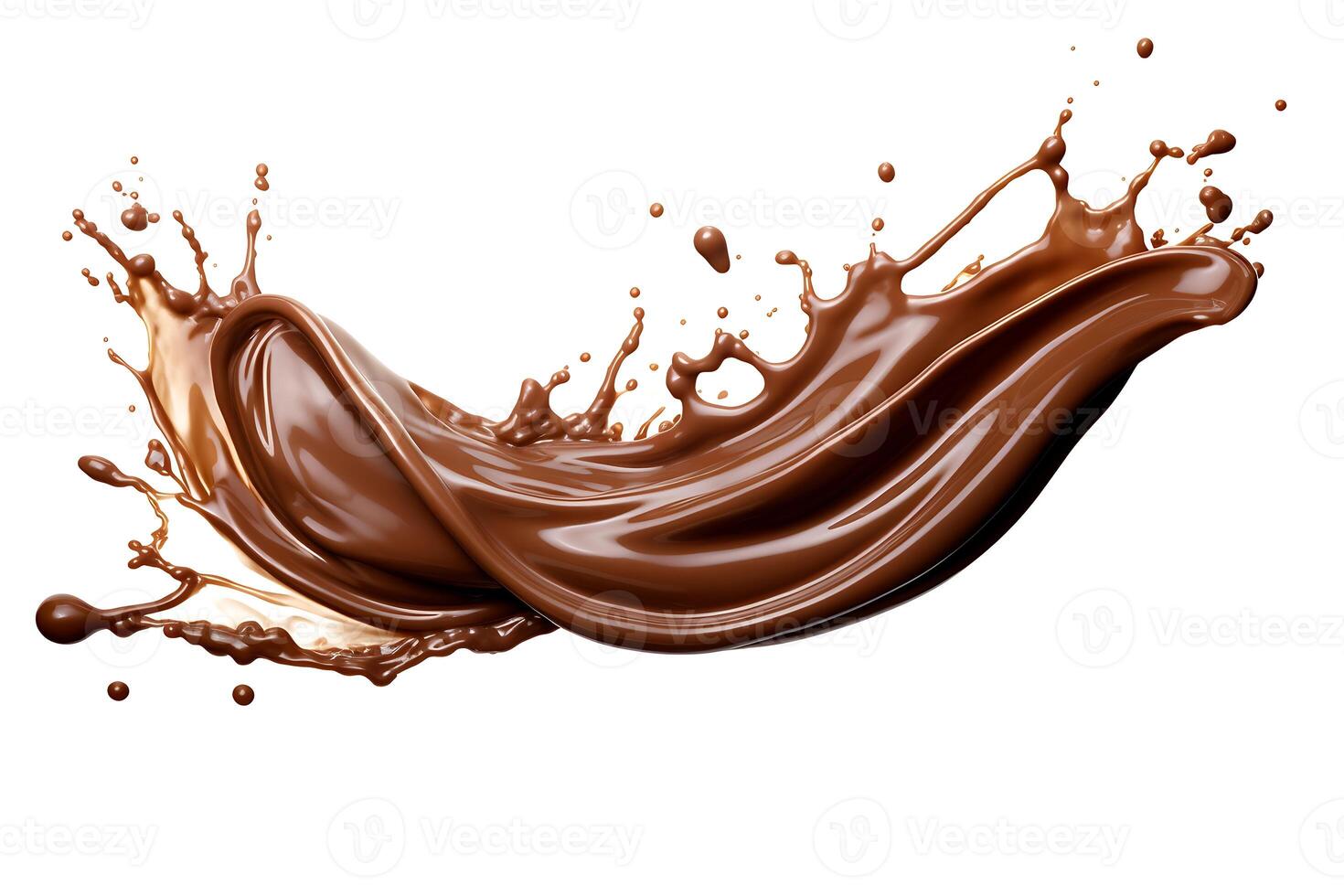 chocola plons geïsoleerd Aan wit achtergrond. 3d renderen foto