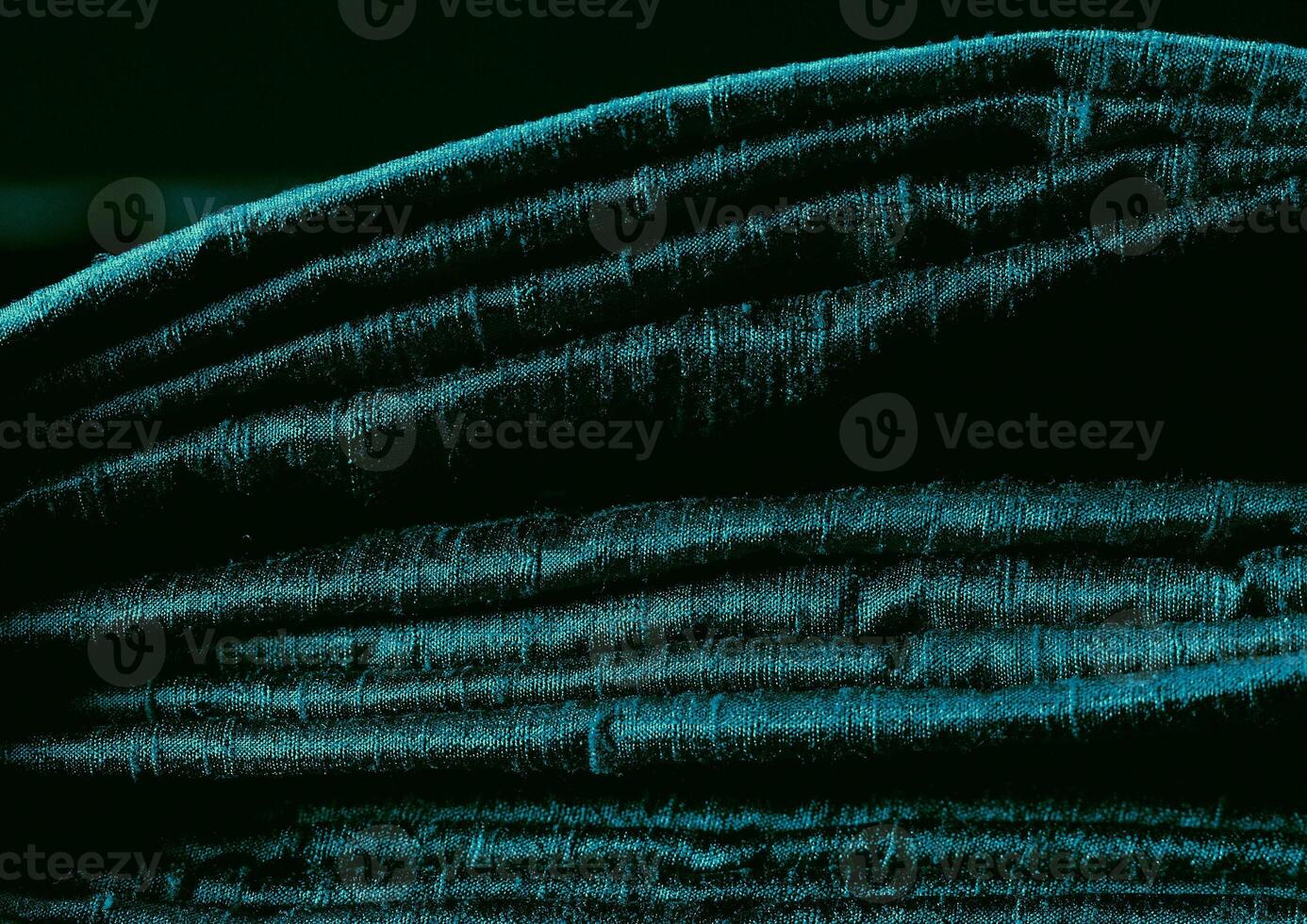 groen kleding patroon dichtbij visie, textiel materiaal achtergrond foto