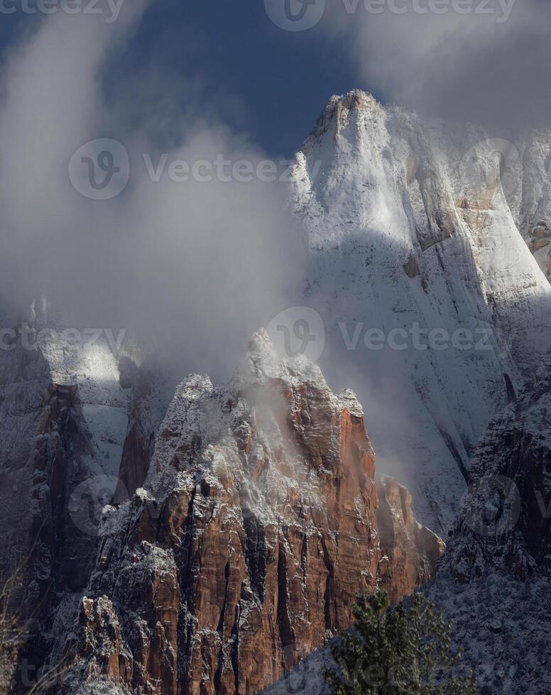 Zion nationaal park winter foto