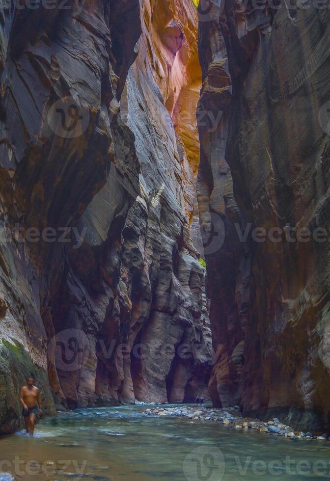 Zion nationaal park vernauwt foto