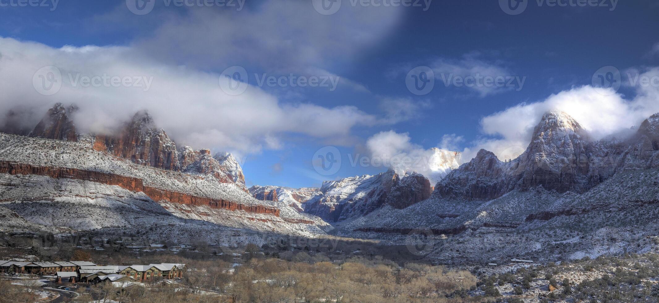 Zion winter panorama foto