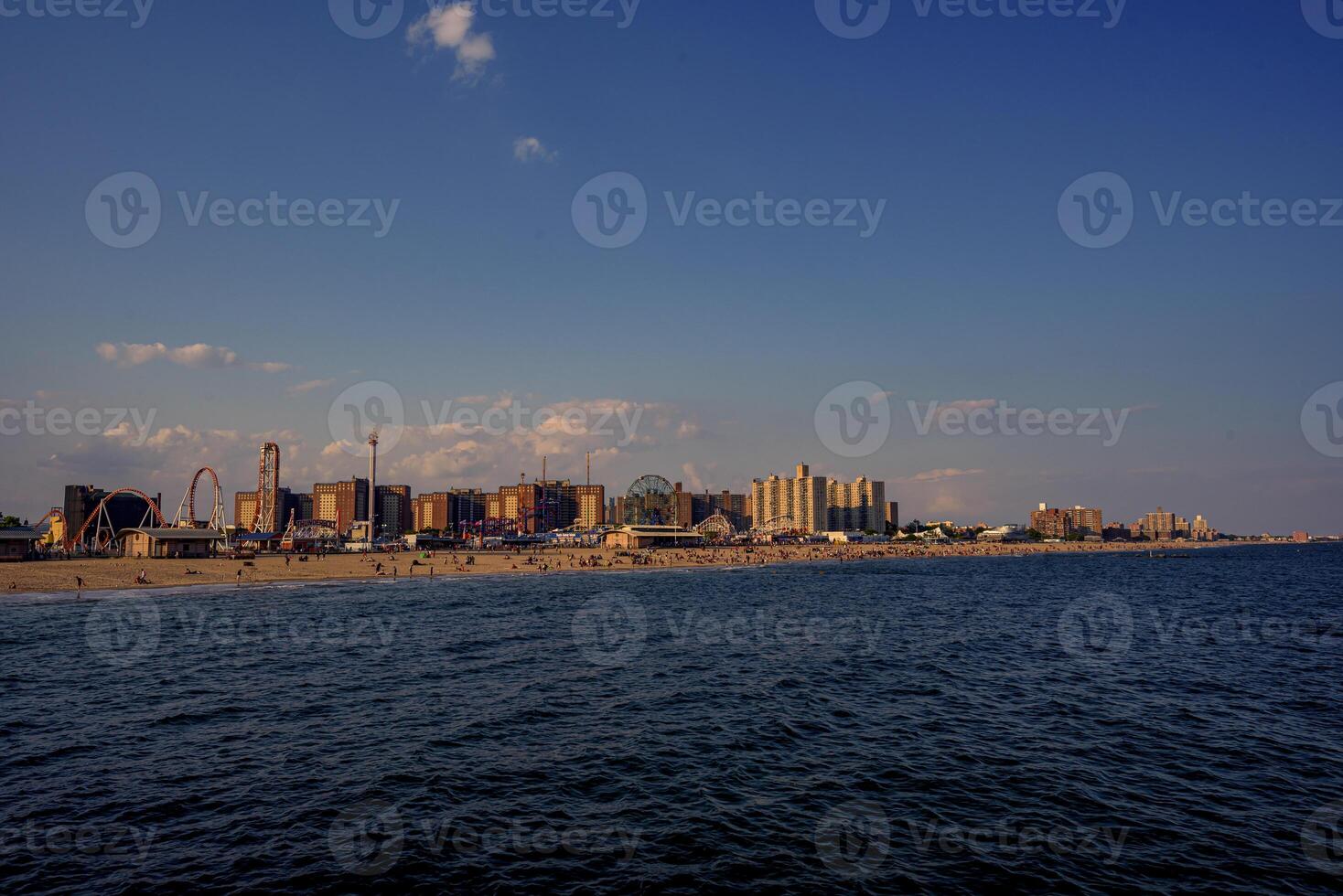 avond in coney eiland foto