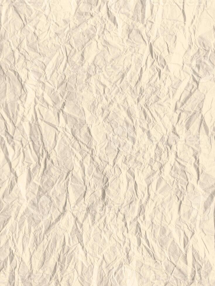 beige verticaal verfrommeld oud papier structuur achtergrond foto