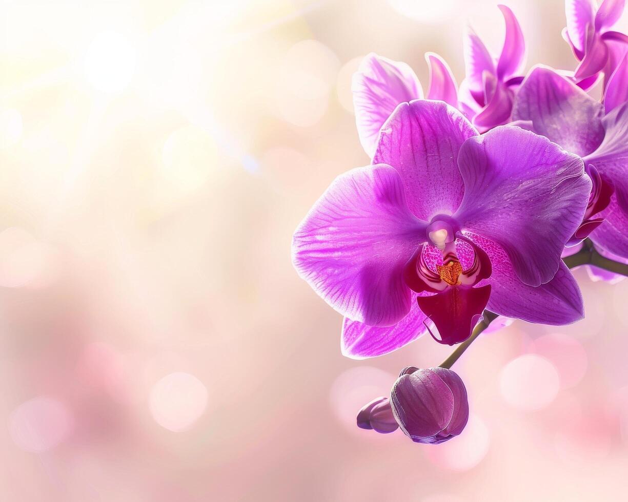 overdadig Purper orchidee Scherm foto