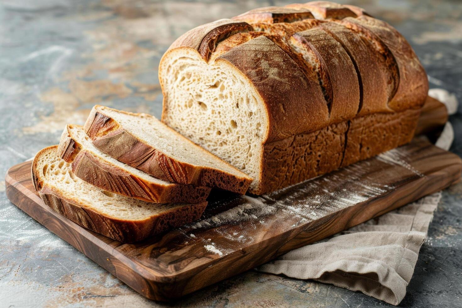 rustiek gesneden brood brood foto