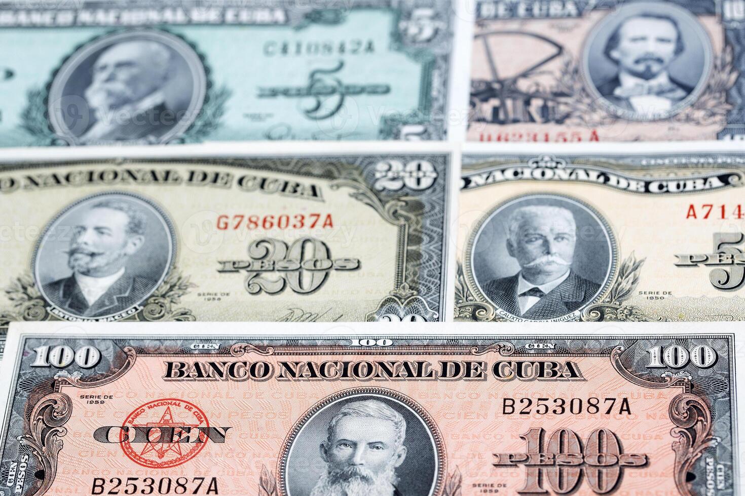 oud Cubaans peso een bedrijf achtergrond foto