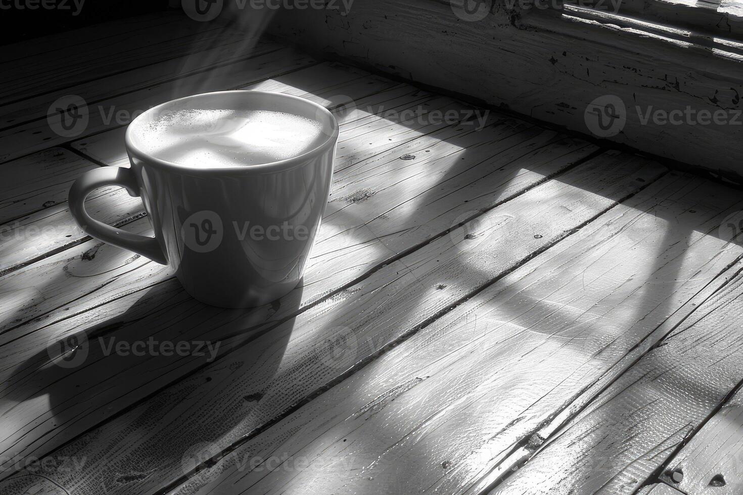 ochtend- heet kop van koffie in de cafe tafel professioneel reclame voedsel fotografie foto