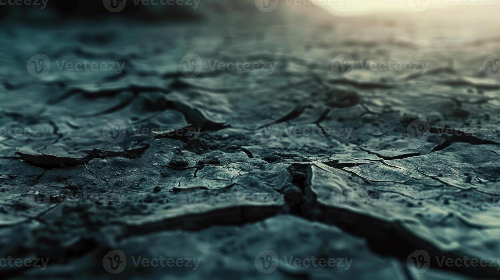 land- naar de grond droog gebarsten met storm. foto