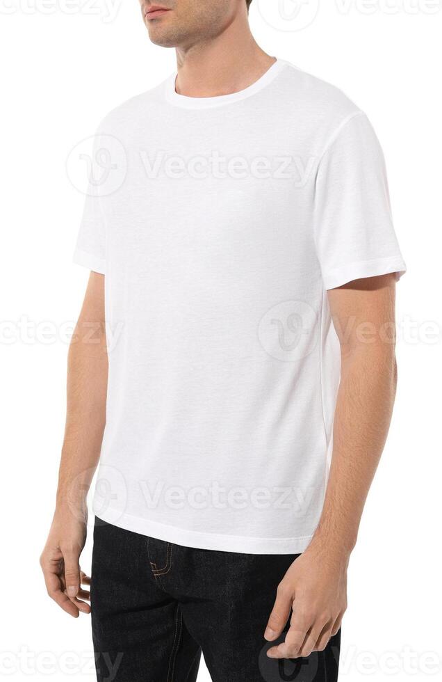 Mannen t-shirt mockup Aan de model- foto