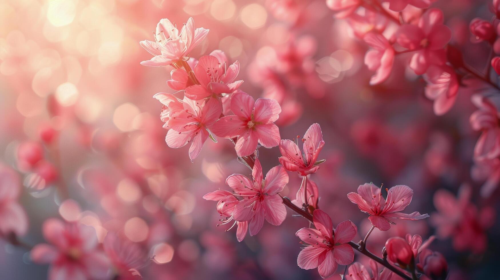 dichtbij omhoog van roze bloemen Aan blauw achtergrond foto