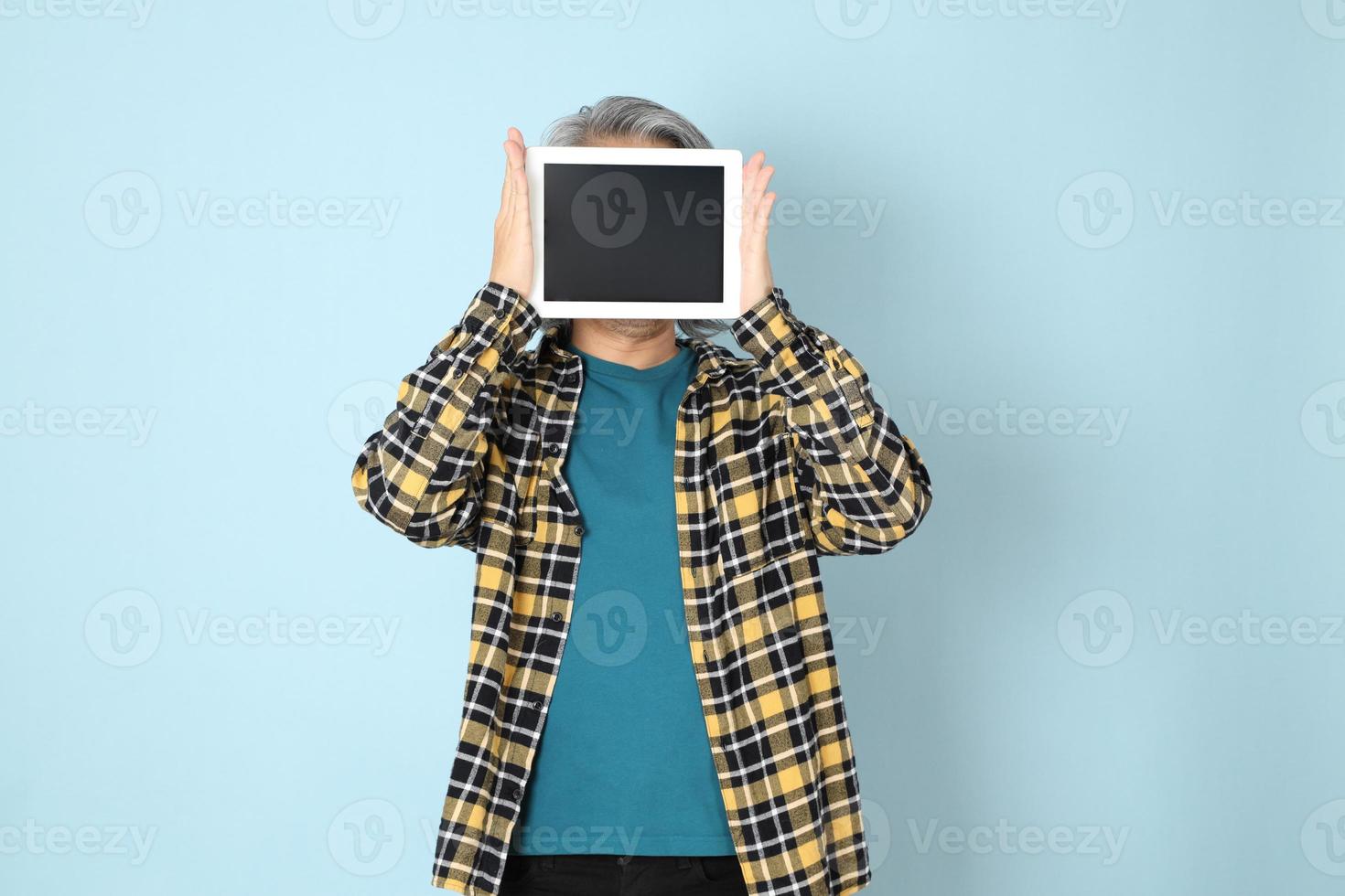 man in het blauw foto