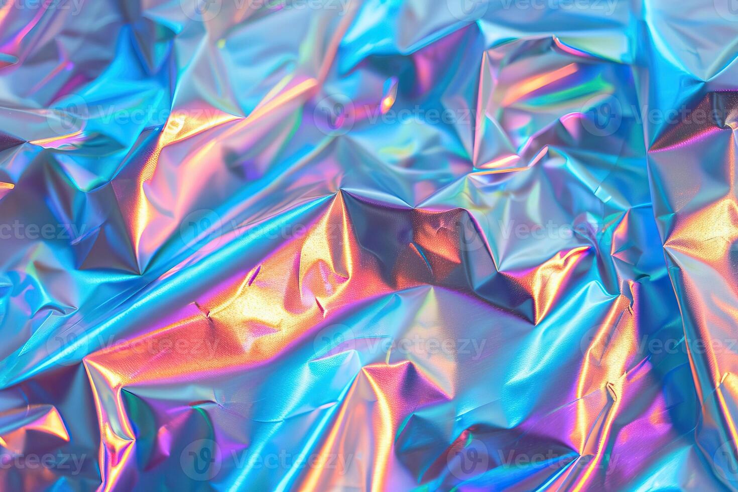 ai gegenereerd iriserend holografische folie structuur met pastel kleuren. foto