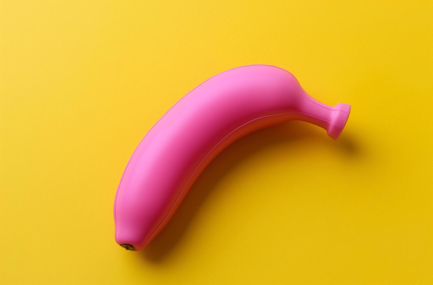 roze siliconen banaan Aan geel foto