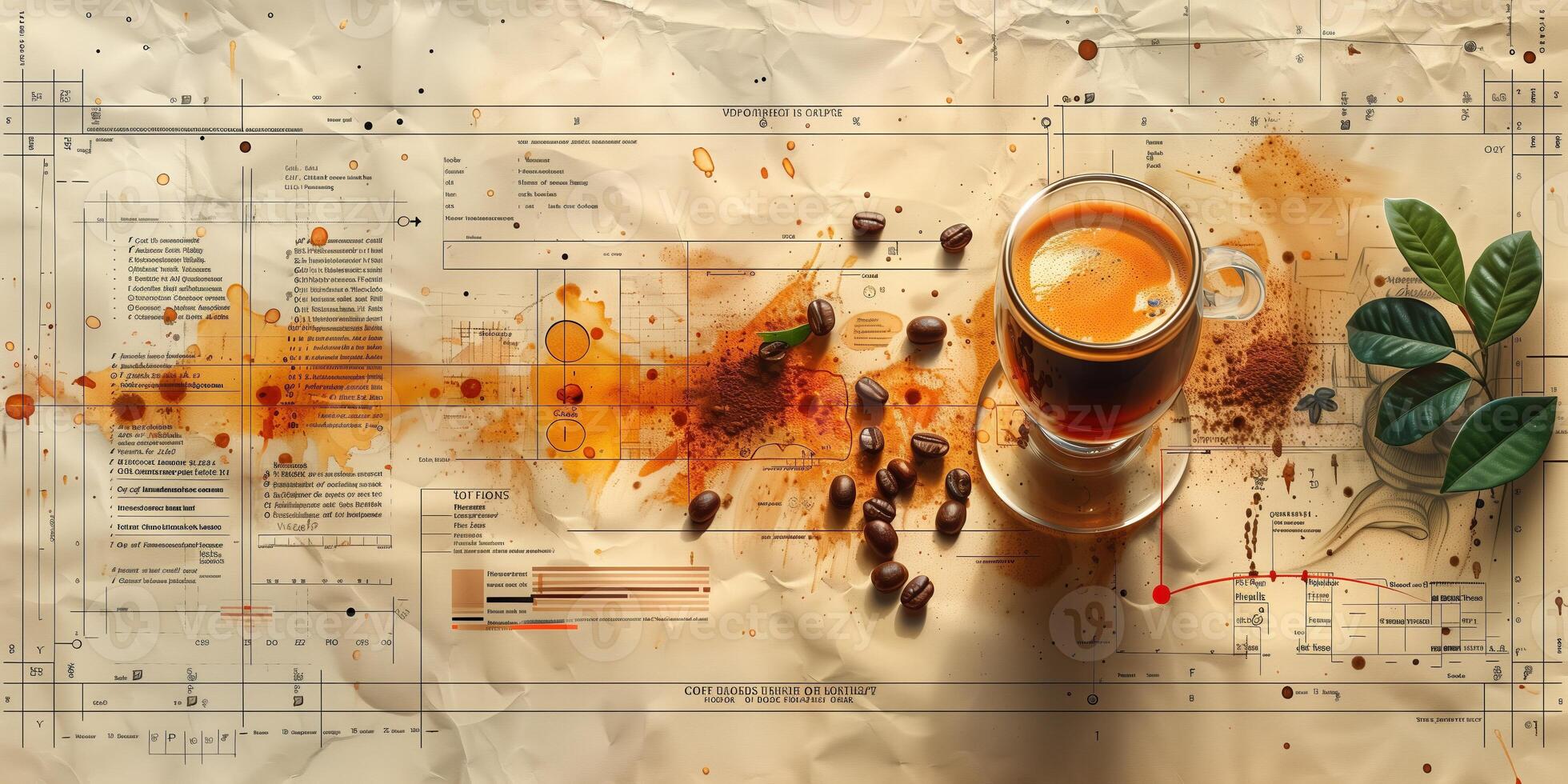 ai gegenereerd achtergrond thema met koffie in modern stijl voor cafe of huis ontwerp foto