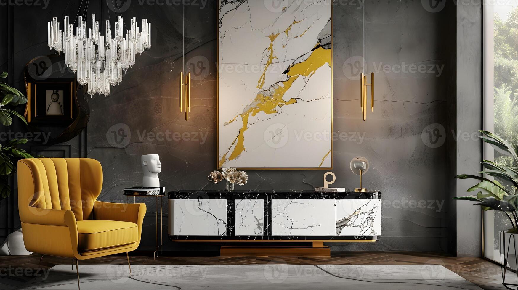verbijsterend luxe interieur met elegant meubilair en strak decor foto