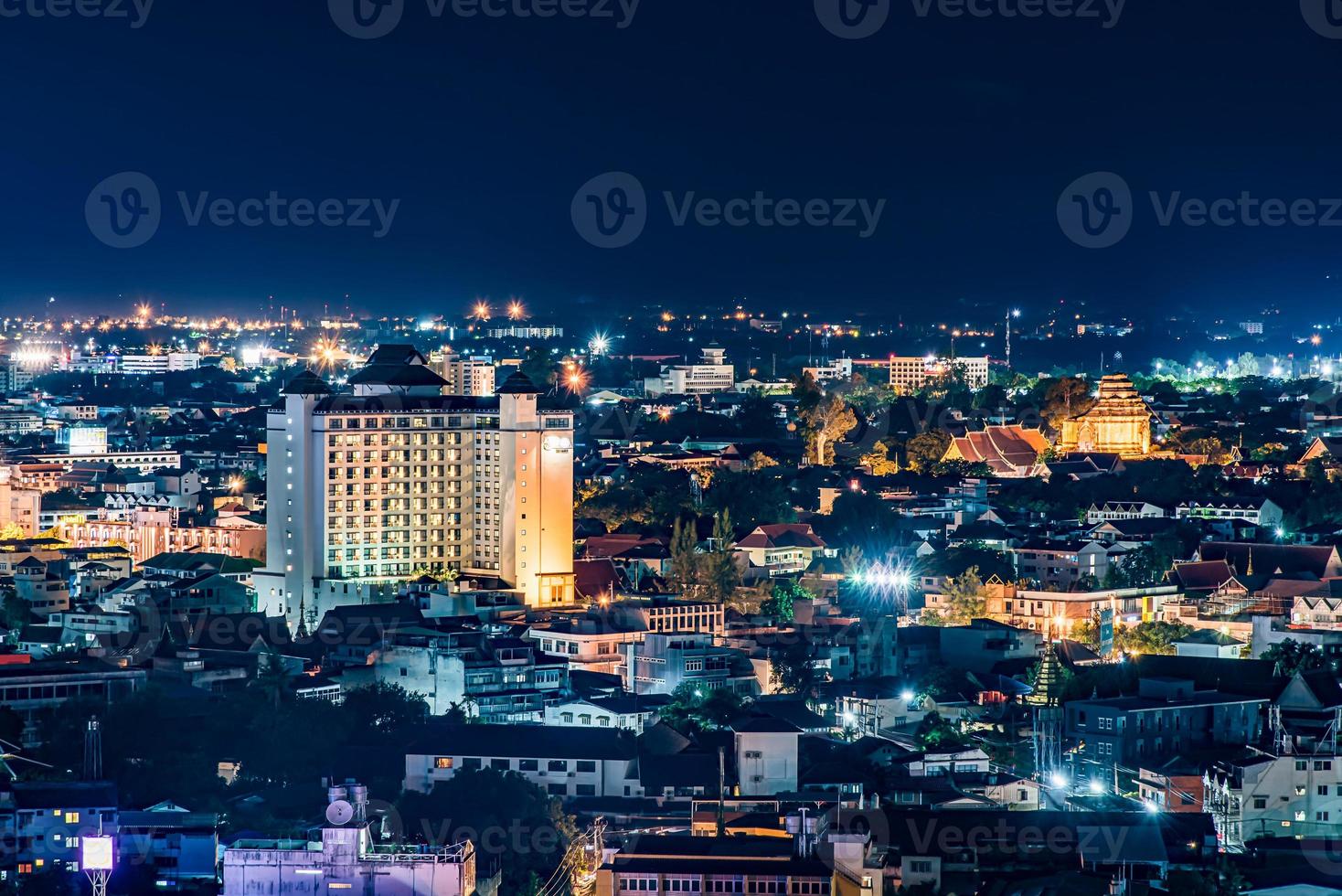 chiang mai binnenstad stadsgezicht. foto