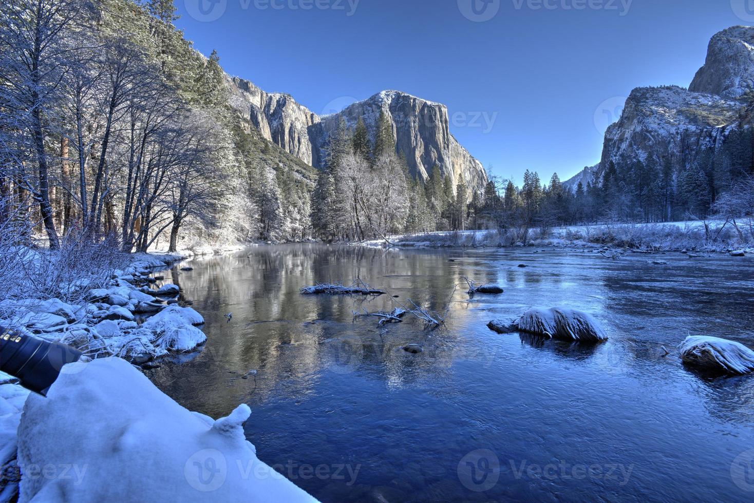 Yosemite vallei in de winter foto