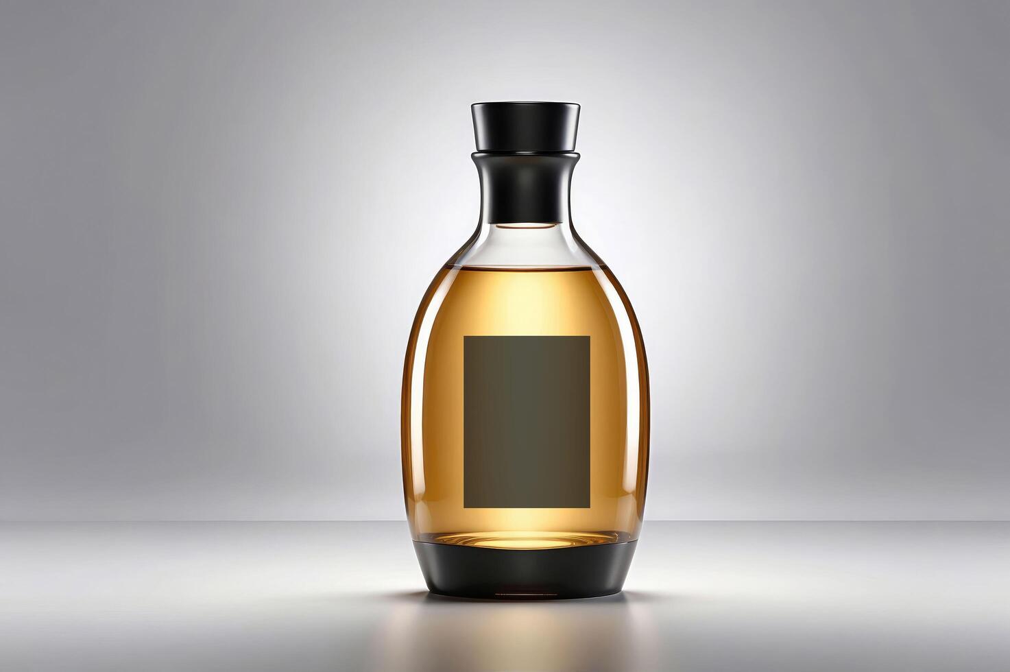 gouden gloed, voedzaam olie in een luxueus amber glas fles foto