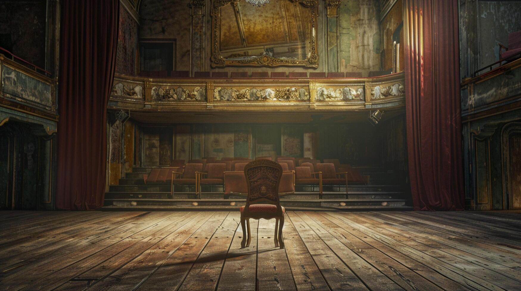 oude auditorium leeg stadium oud stoel verlichten foto