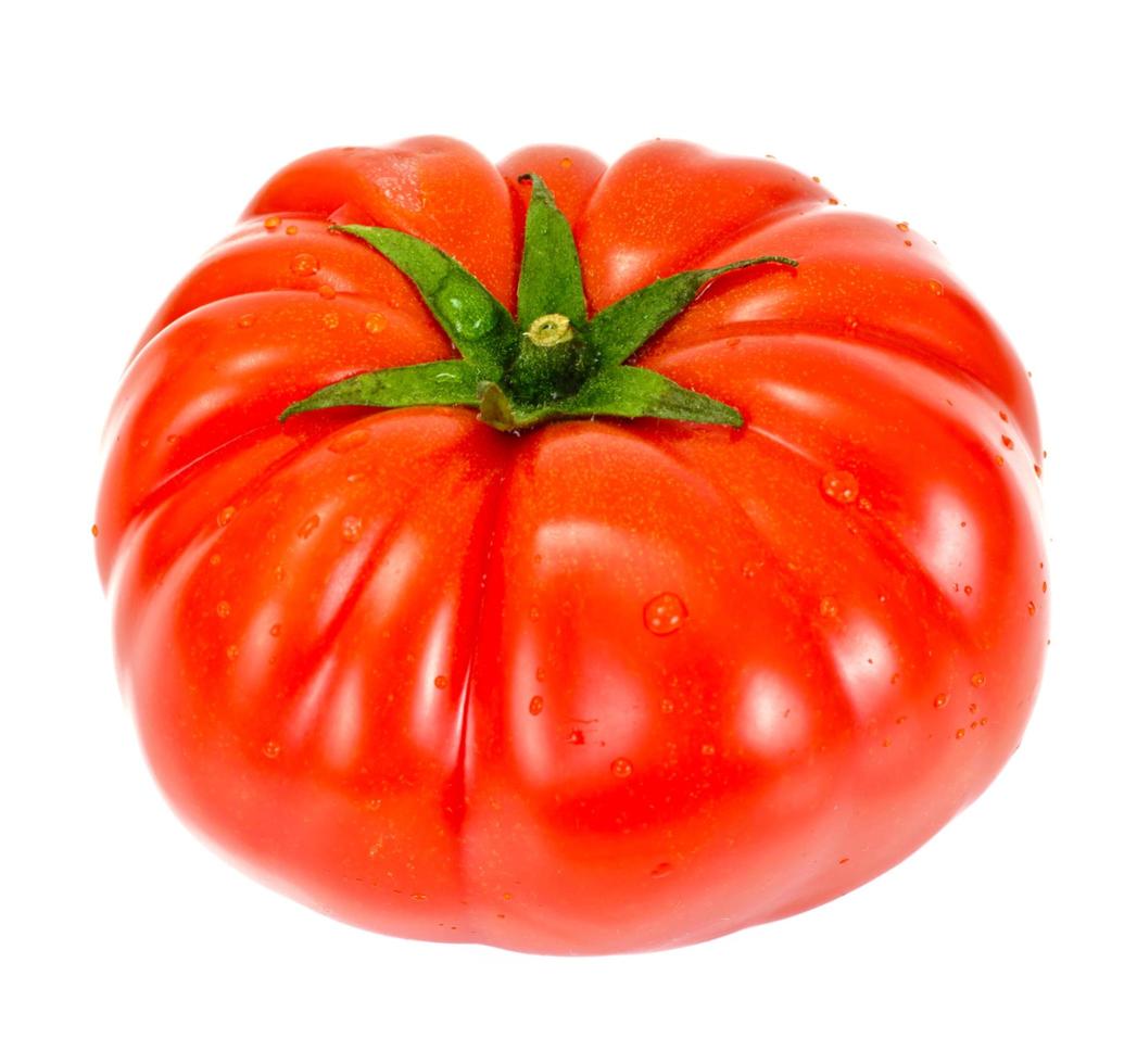 rode tomaten geïsoleerd op een witte achtergrond foto