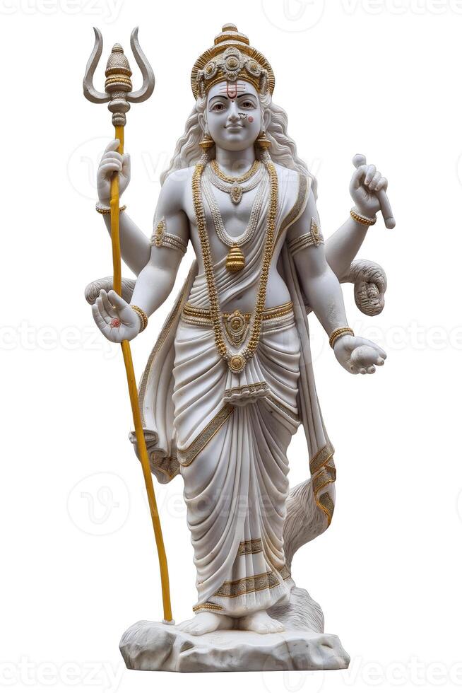 marmeren standbeeld van een Indisch god foto