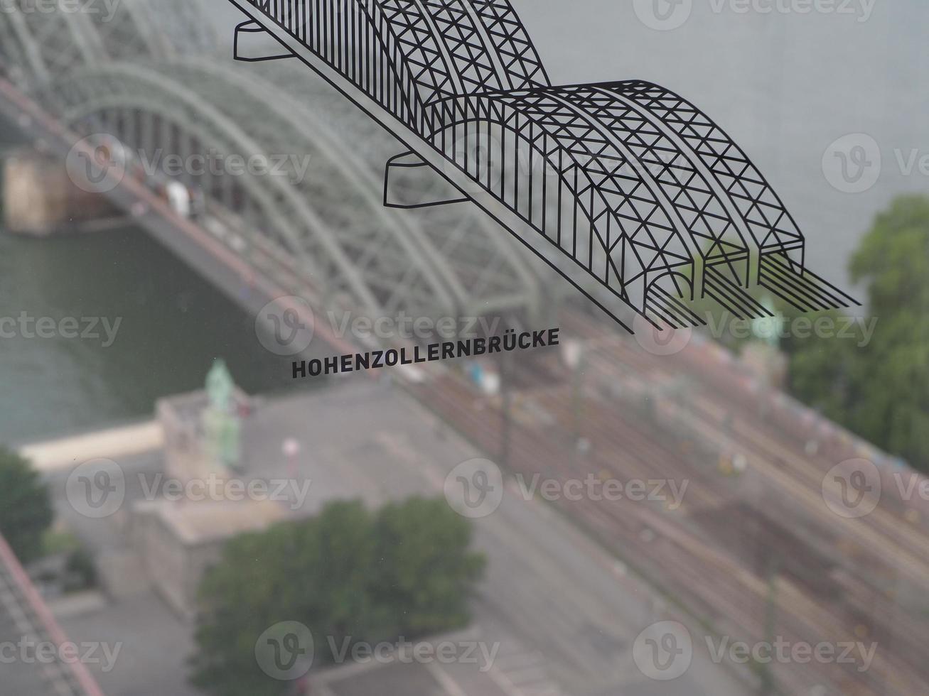 hohenzollernbruecke hohenzollern brug over de Rijn in koel foto