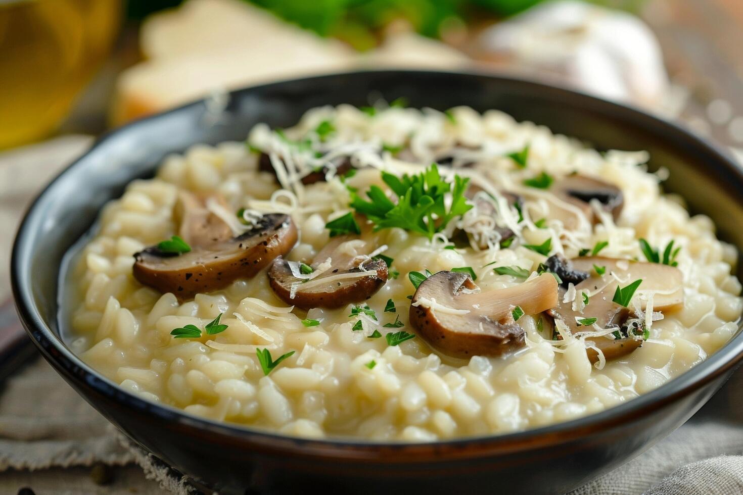 romig paddestoel risotto foto