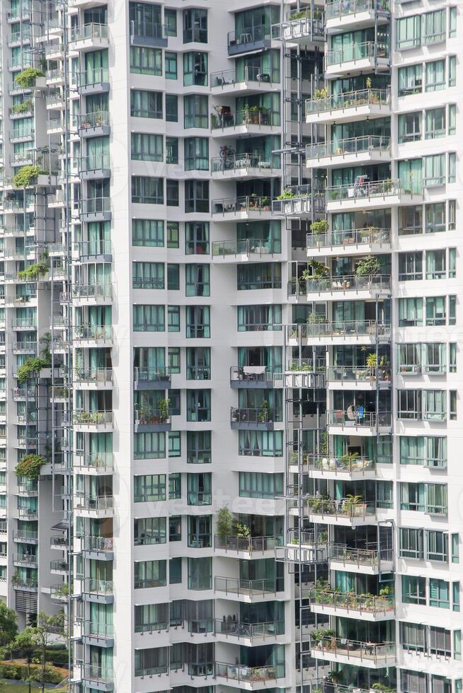 facade van modern gebouw in Singapore foto