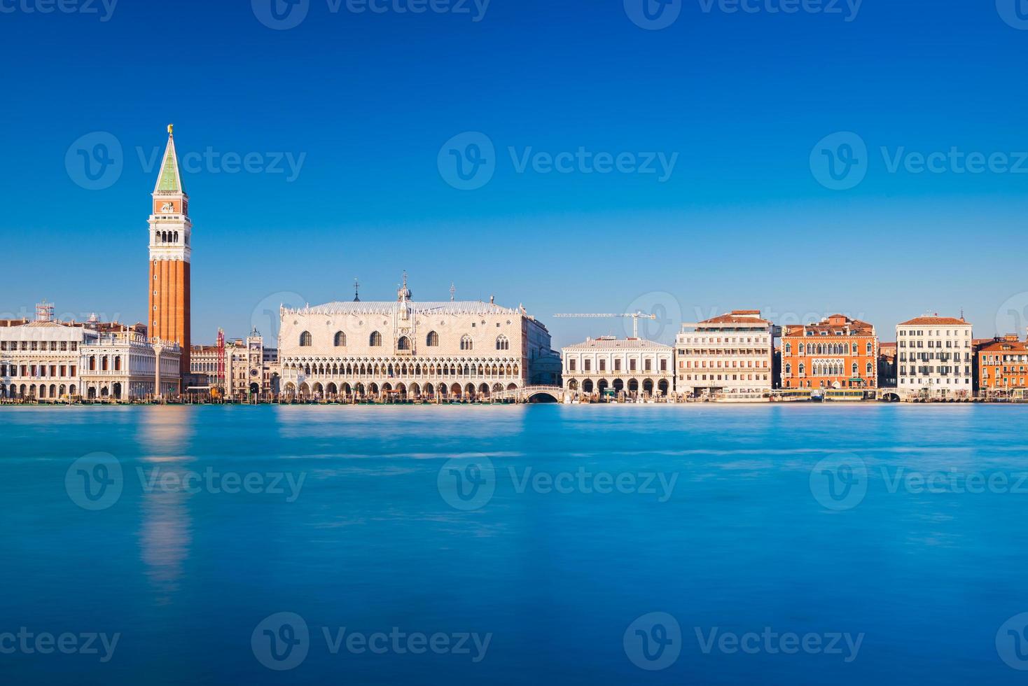 Venetië stadsgezicht, Italië. fotografie met lange sluitertijden. uitzicht op het San Marcoplein foto