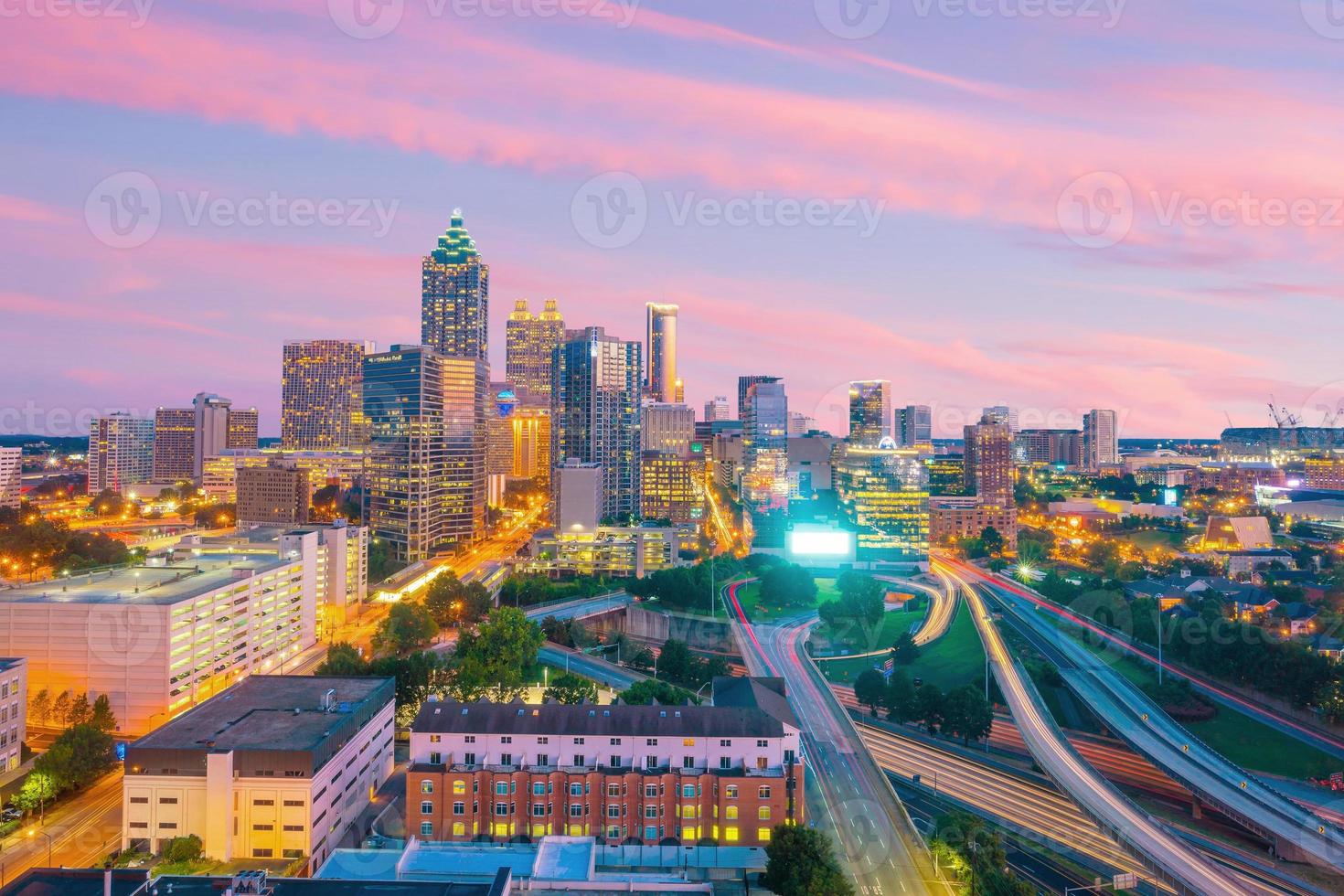 skyline van de stad Atlanta foto