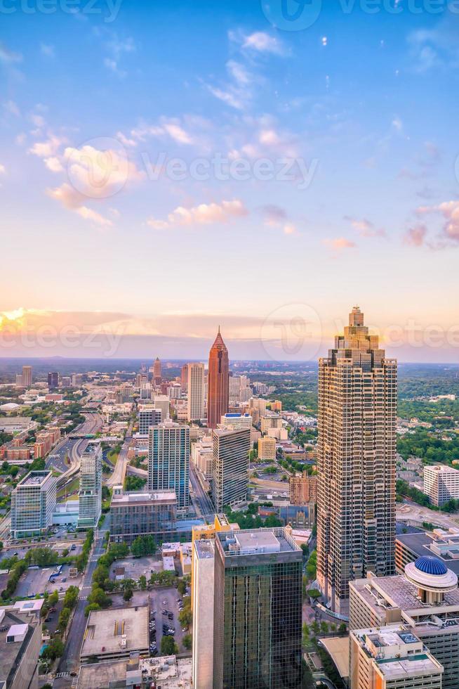 skyline van de stad Atlanta foto