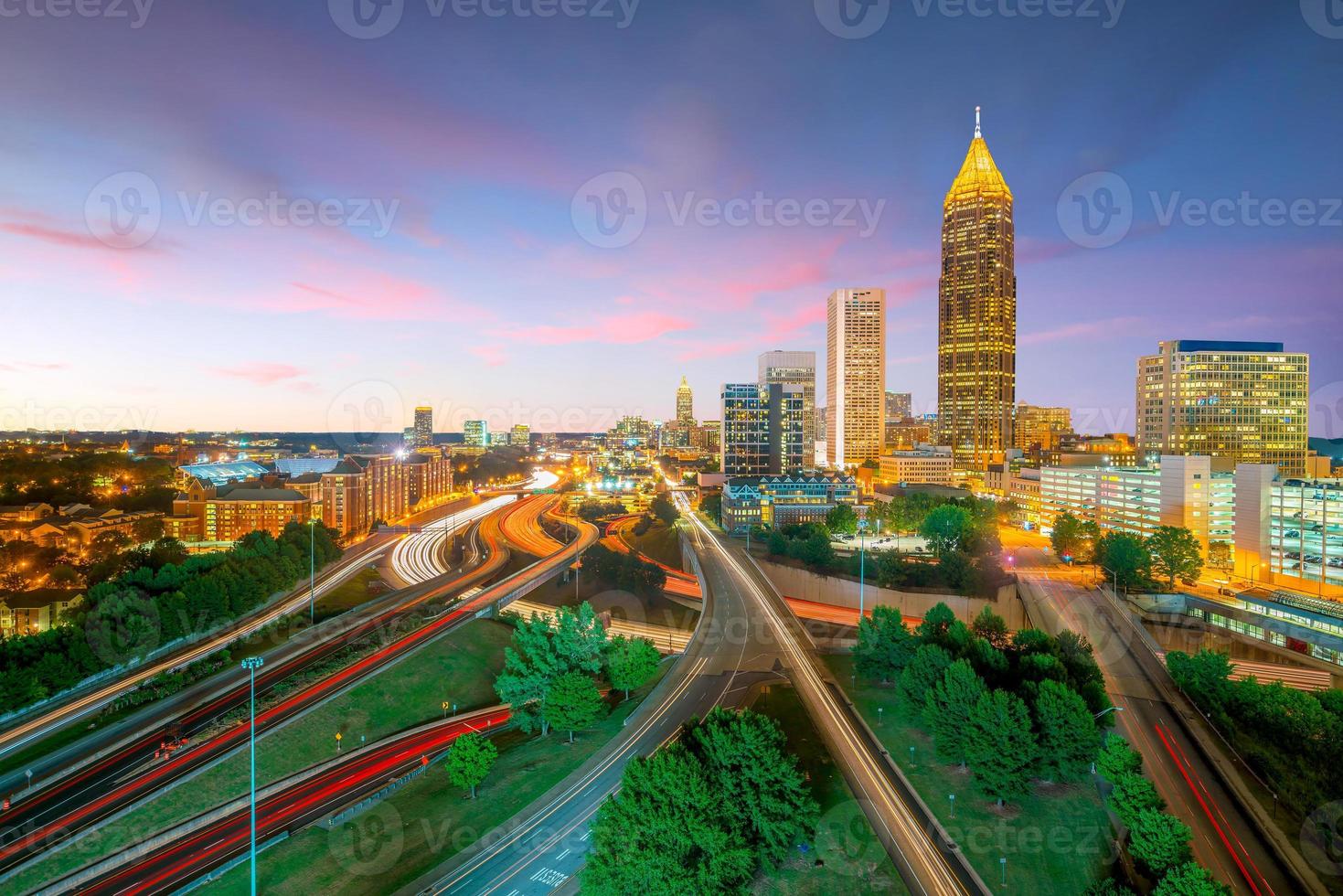 skyline van de stad Atlanta foto