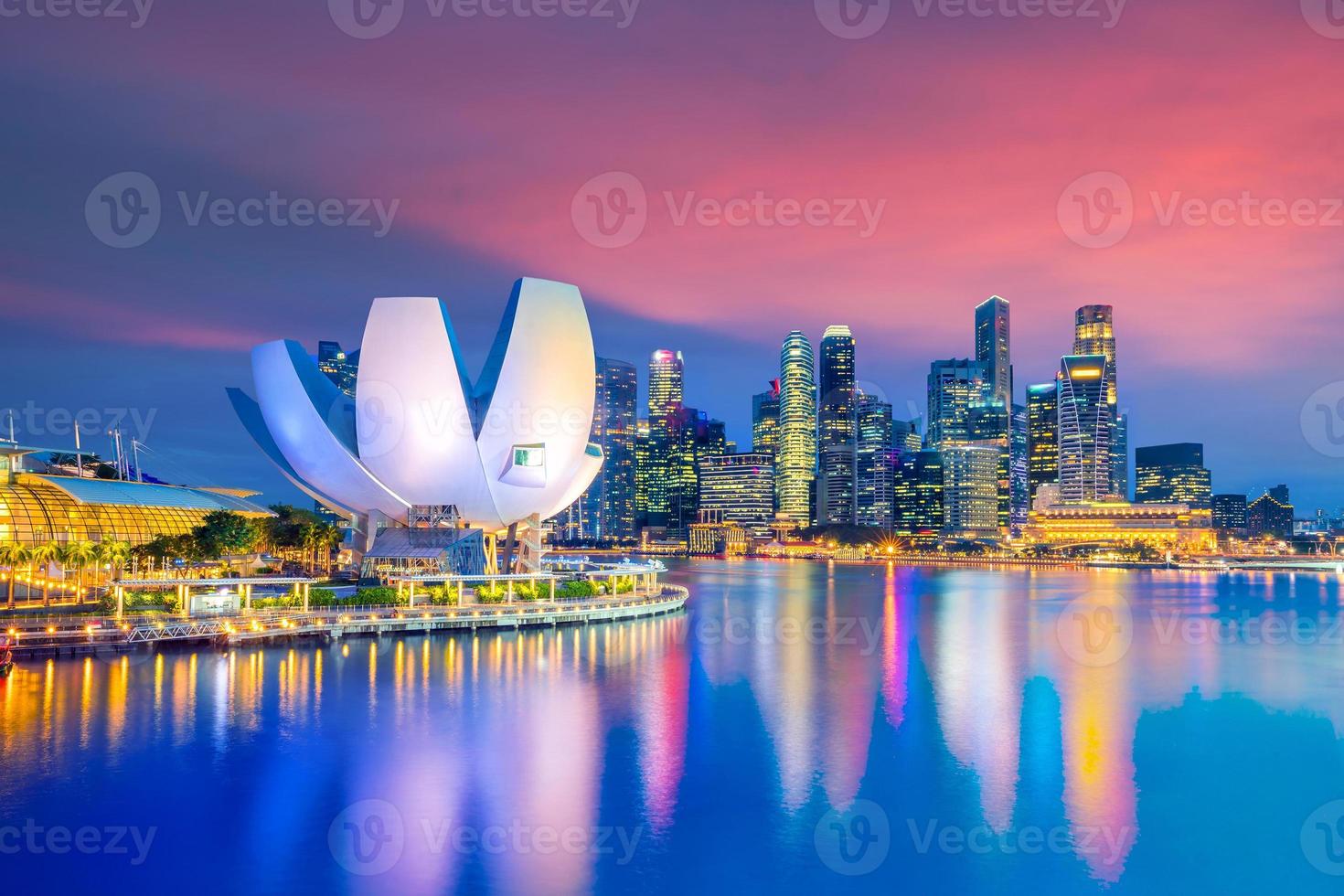 skyline van de binnenstad van singapore foto
