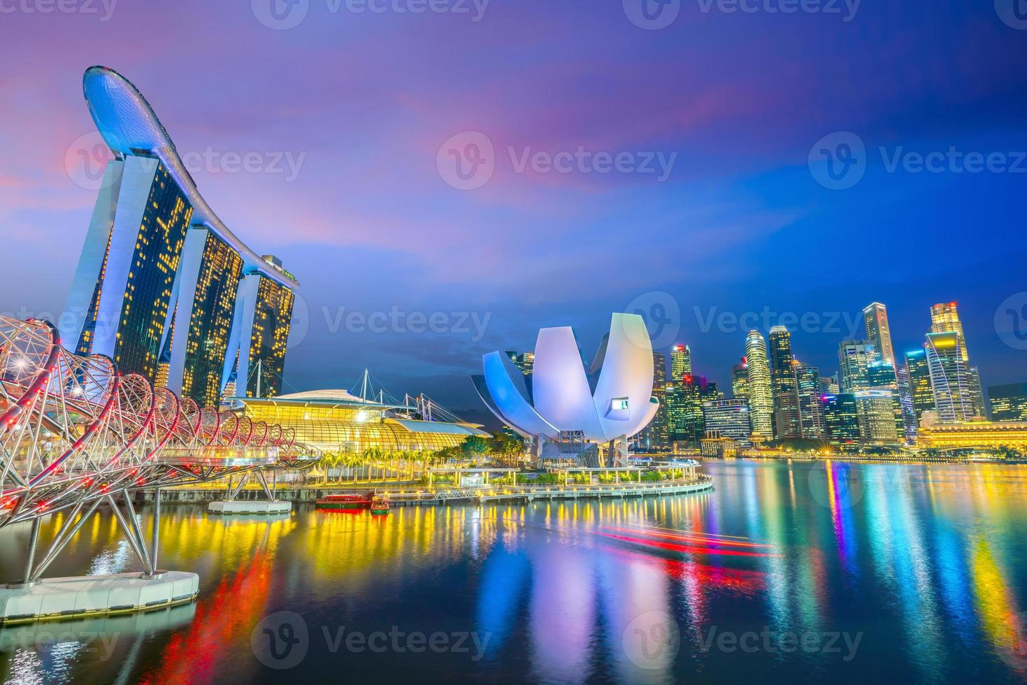 skyline van de binnenstad van singapore foto
