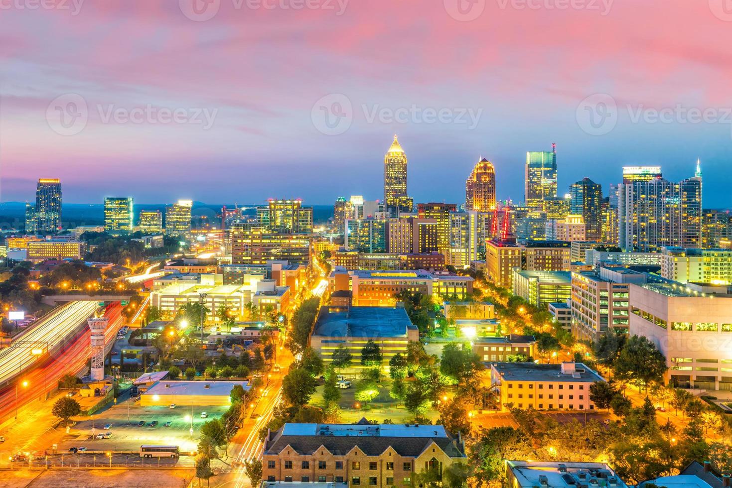 skyline van de stad Atlanta foto