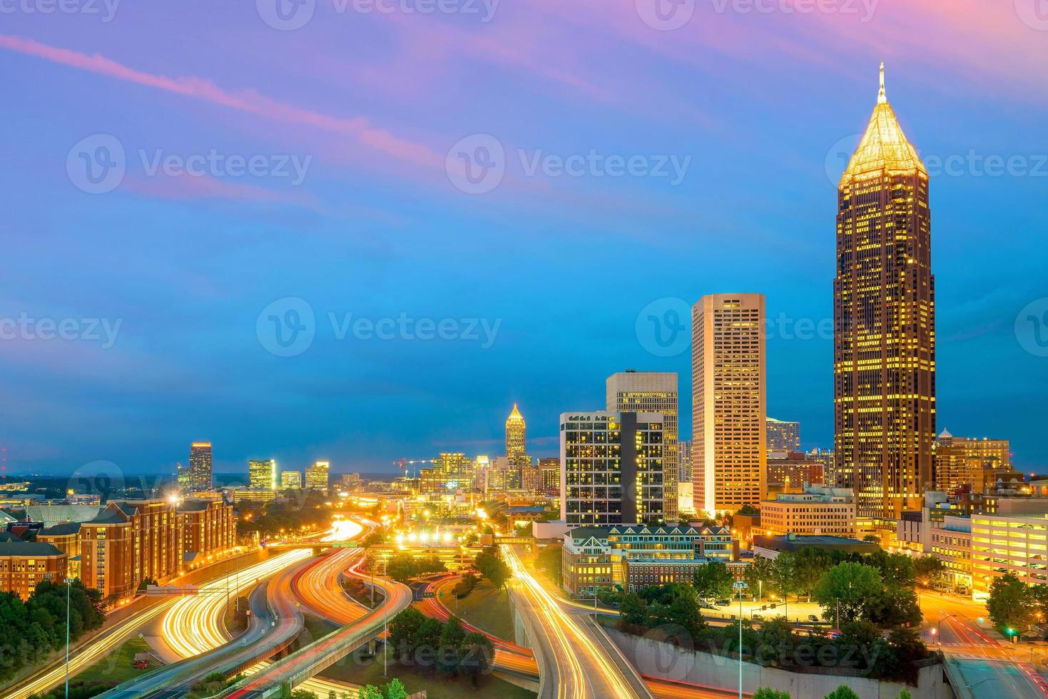 skyline van de stad Atlanta foto