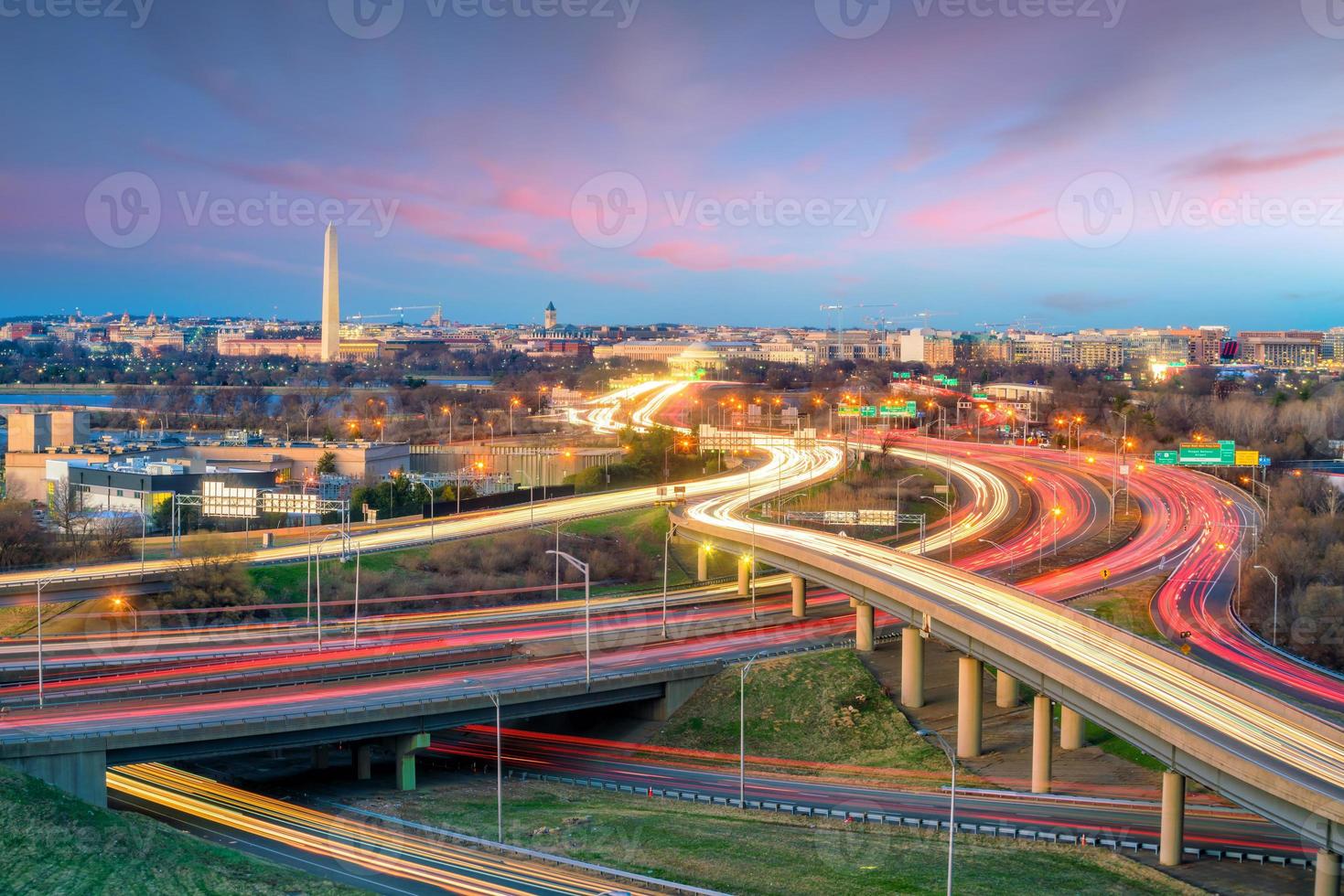 washington, dc skyline van de stad foto