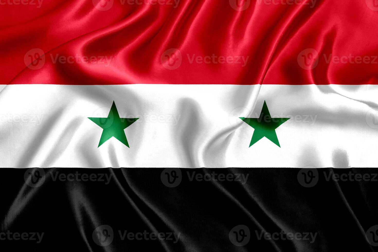 vlag van Syrië zijde detailopname foto