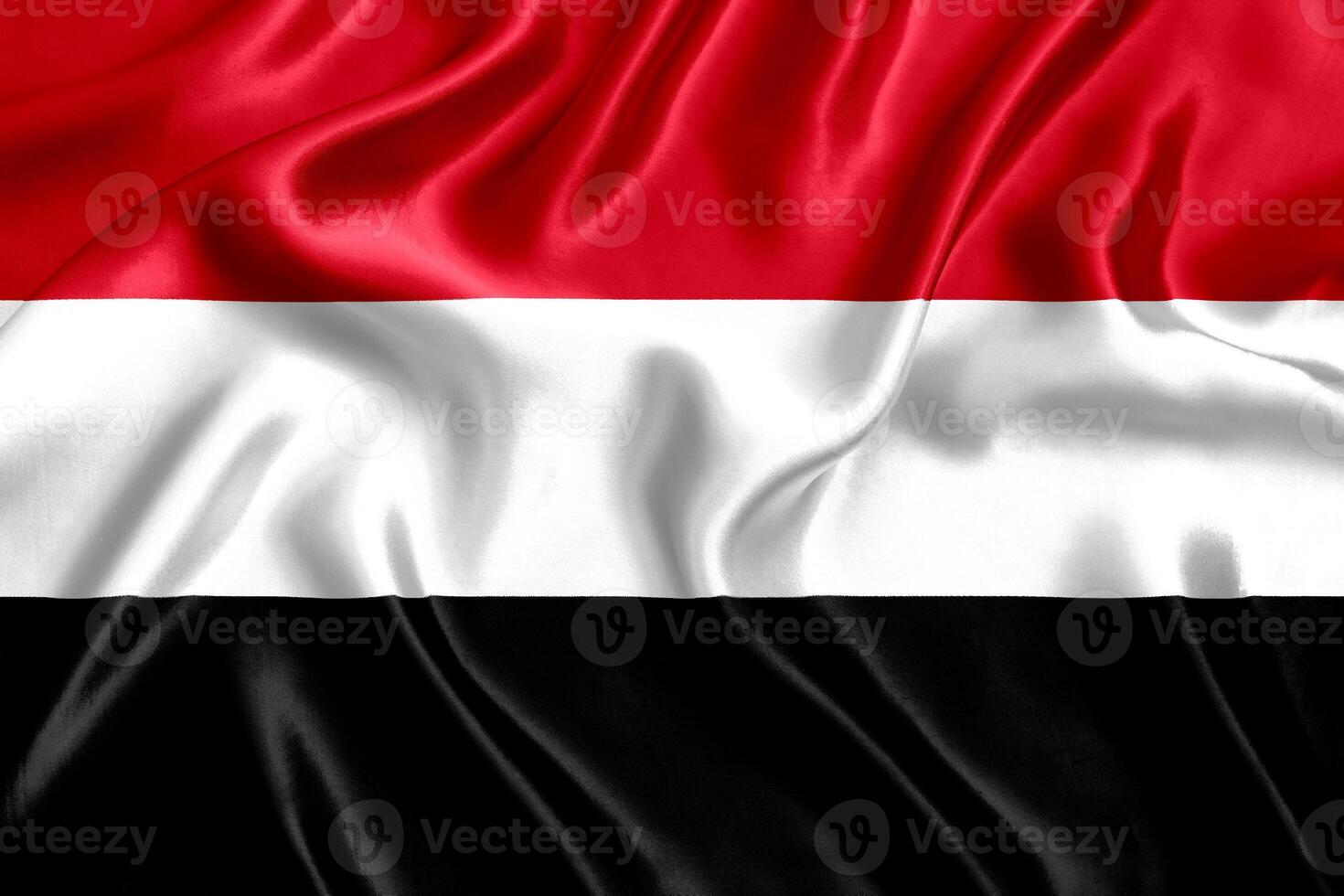 vlag van Jemen zijde detailopname foto