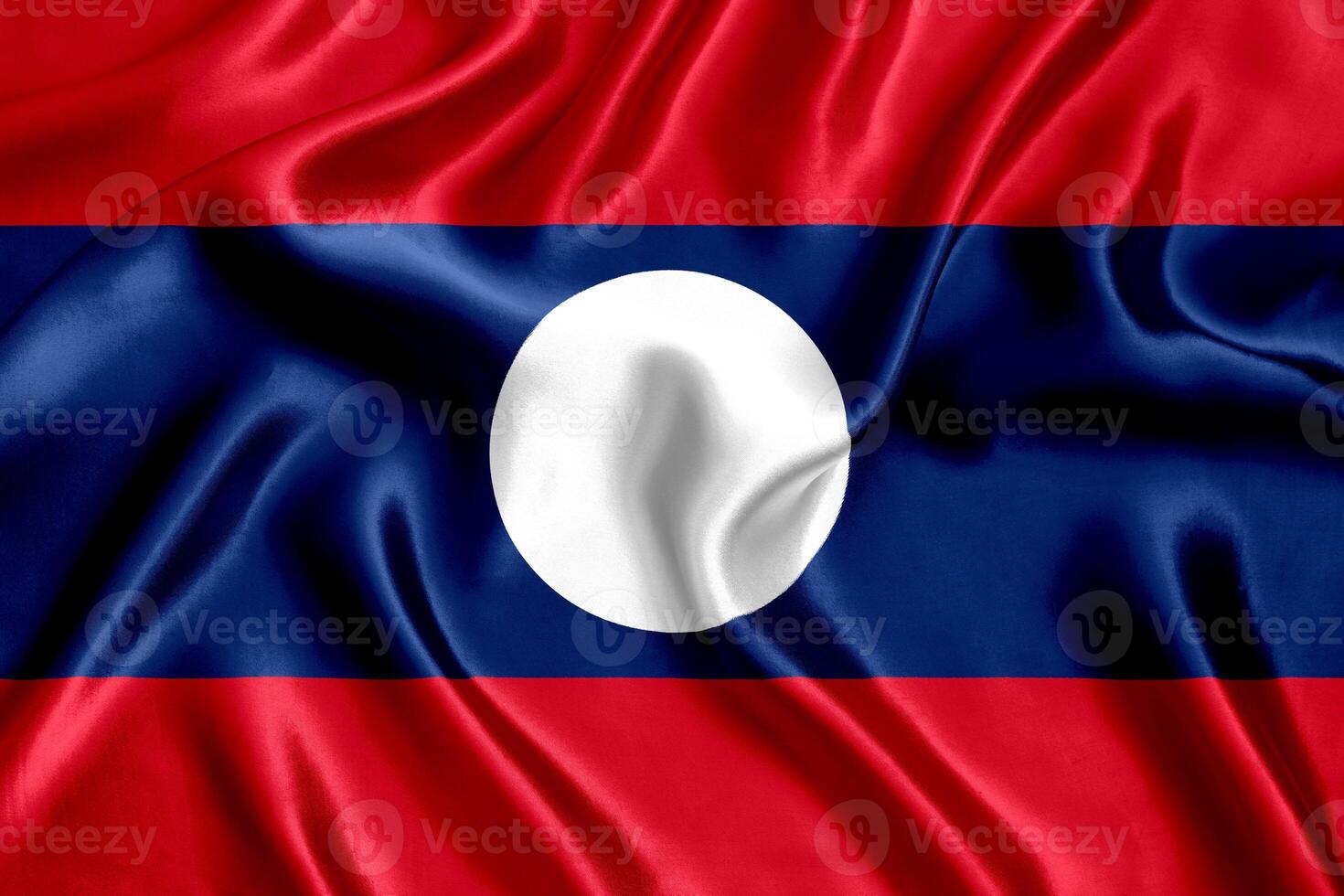 vlag van Laos zijde detailopname foto