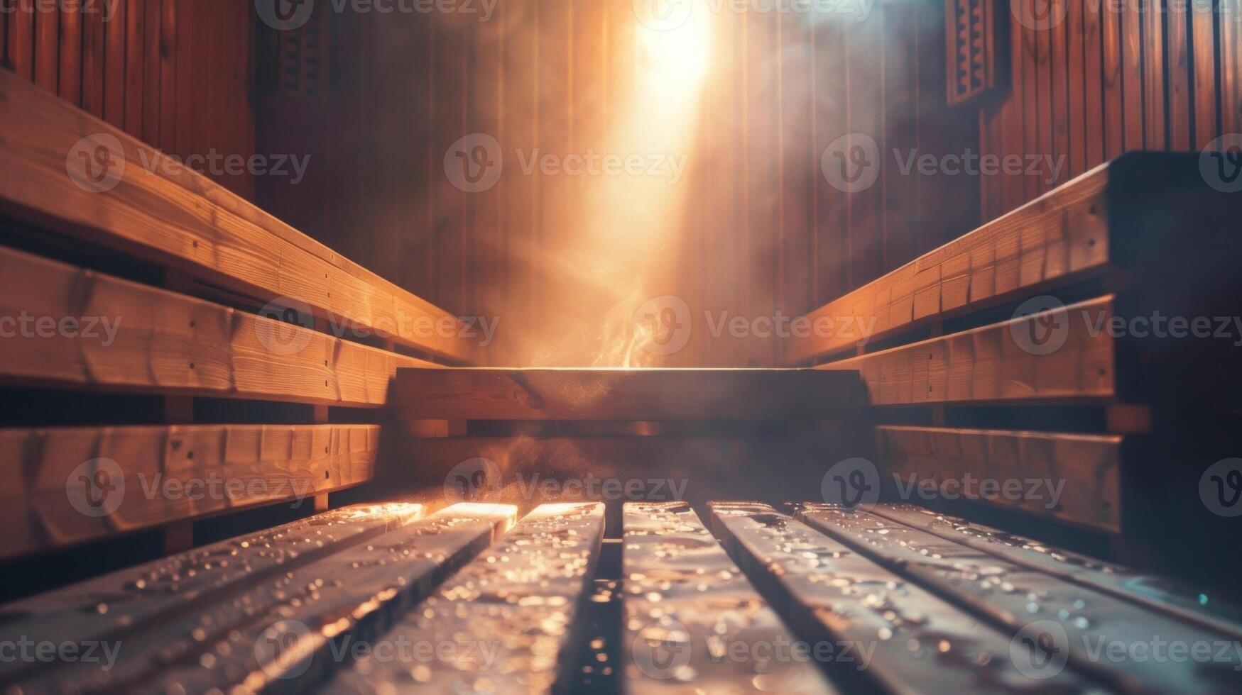 een afspeellijst van begeleid meditaties bemoedigend diep ademen en opmerkzaamheid net zo de warmte van de sauna helpt naar reinigen en ontgiften de lichaam. foto