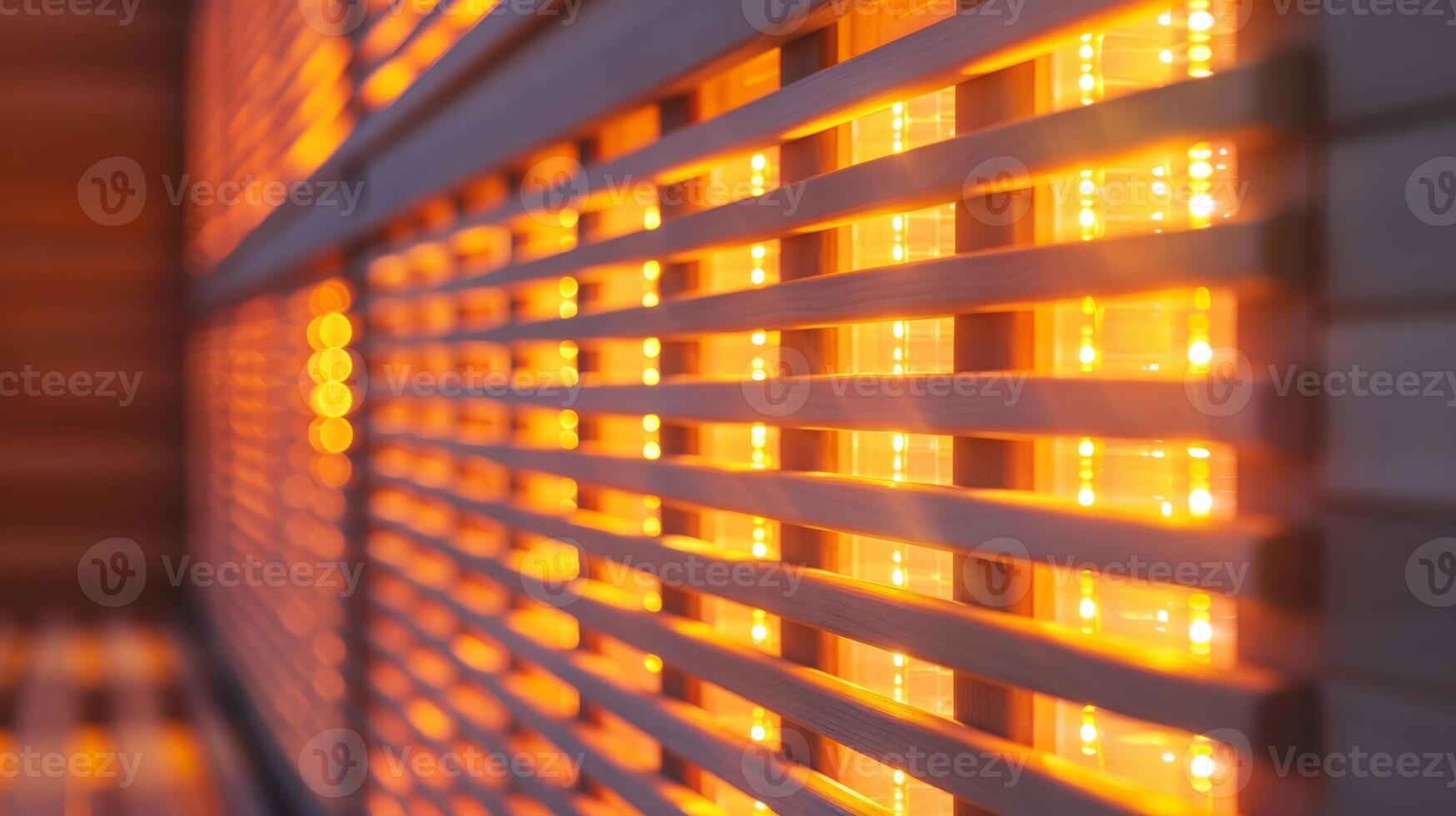 een detailopname van de infrarood panelen binnen een sauna emitting teder warmte dat kan helpen kalmeren pijn doet en pijnen voor ouder individuen. foto