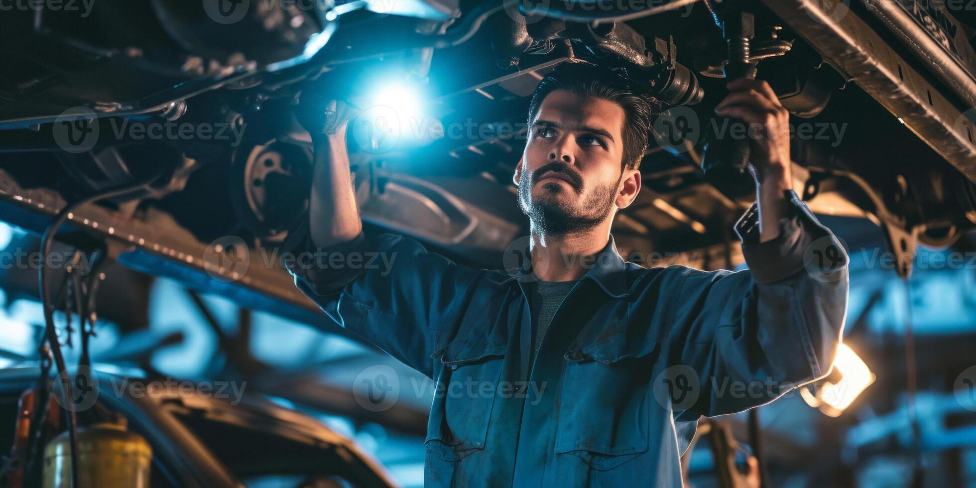 auto monteur vaststelling een auto foto